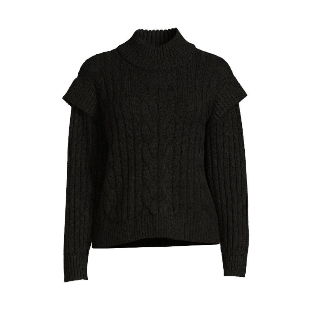 Dimensions Mock Neck Sweater Top Shirt Size L